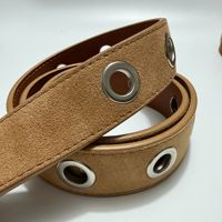 Ceintures de créateur pour hommes, ceintures personnalisées, sangle en daim, œillet métallique, boucle ardillon dorée, accessoire de mode streetwear décoratif pour la taille
