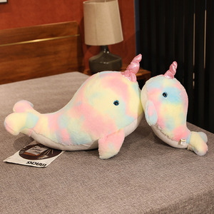 Arcobaleno balena delfino bambola peluche personalizzato peluche arcobaleno unicorno balena giocattoli animali morbido peluche balena tiro cuscino giocattolo - Product Image 6