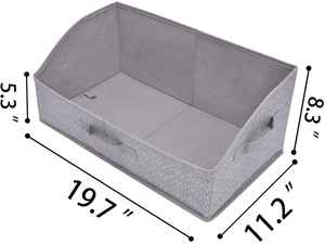 Lưu Trữ Organizer Thùng, Có Thể Gập Lại Closet Tổ Chức Lưu Trữ Hình Thang Hộp, Màu Xám - Product Image 2