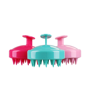 Private Logo Biodegradable Wheat Straw Hair Shampoo <b>Brush</b> Silicone Hair <b>Scalp</b> Massager - Product Image 3