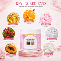 Crème éclaircissante à marque privée avec glutathion, arbutine et collagène pour femmes noires - Hydratant visage et correcteur de taches
