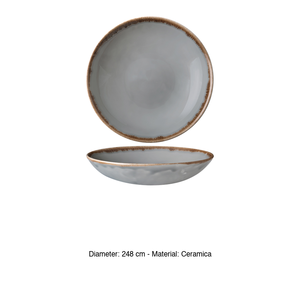 Plato Coupé Gris Dudden Harvest, Decorado a Mano, Cerámica, 24.8 cm, Suministros para Hostelería, Vajilla al por Mayor - Product Image 3