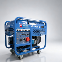 Générateur diesel à châssis ouvert Yuchai 12 kW YC12GF-3 13 kW max triphasé 230 V/400 V, groupe électrogène portable, démarrage électrique ATS 50/60 Hz