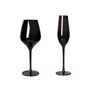Vente en gros, élégant, sans plomb, <span class=keywords><strong>verres</strong></span> à vin, verre de <span class=keywords><strong>dégustation</strong></span> noir, flûte à champagne pour fête de mariage - Product Image 1