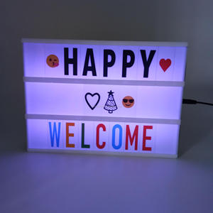 A4 RGB Color Changing letters lightbox Acrylic Cinema DIY Home Art trang trí nội thất hộp đèn mini Cinema lightbox - Product Image 6