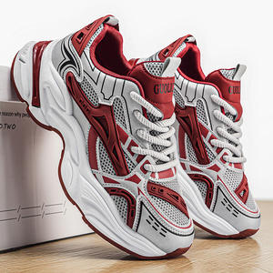 Chaussures de course pour hommes avec sangles en mesh pour l'athlétisme, <span class=keywords><strong>baskets</strong></span> légères et respirantes à semelle épaisse - Product Image 2