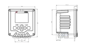 Hoge Kwaliteit Ph Meter Ph3300e 4-20ma Outputph Zender Rs485 Communicatie Ponline Industriële Ph Controller