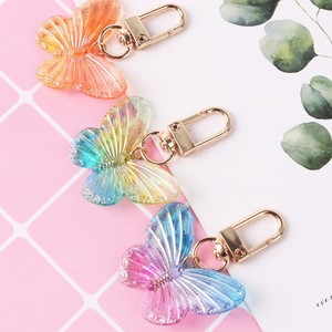 Porte-clés Papillon en Acrylique Exquis et Tendance, Pendentif Papillon en PVC Coloré de Dessin Animé, Breloque de Sac, Porte-clés de Voiture, Dragonne - Product Image 3