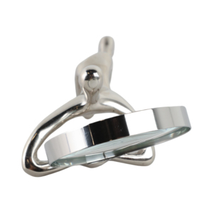 Moderna Figurina Astratta in Metallo a Forma di Lente d'Ingrandimento per Decorazione Casa e Ufficio, Scultura da Esposizione su Scaffale - Product Image 3