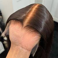 Perruque frontale HD 5x5 sans colle, cheveux humains vierges bruts alignés sur les cuticules, cheveux péruviens, perruques frontales HD 13x6 pour femmes noires