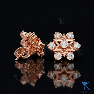 ต่างหูเพชรทรงดาวหกแฉกเพาะเลี้ยงในห้องปฏิบัติการ ทองคำแท้ 14K 18K ดีไซน์หรูหรา สำหรับผู้หญิง ของขวัญวันครบรอบแต่งงาน - Product Image 1