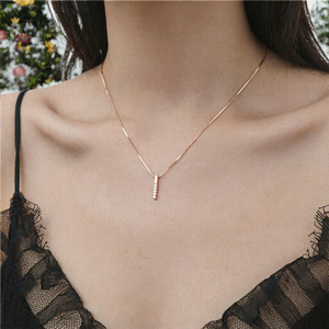 Collar con Colgante Geométrico en Oro Rosa ORIGINAL, Cadena con Dije para Mujer, Regalo, Joyería para Fiesta - Product Image 3