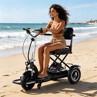Scooter électrique pliable léger et portable de 500 W à 3 roues pour personnes âgées