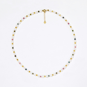 Gargantilla personalizable de lujo, collar de perlas de agua dulce de Plata de Ley 925, collares de perlas de alta calidad con piedras preciosas de colores - Product Image 1