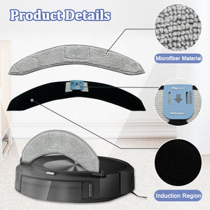 Paño de mopa de microfibra lavable y reutilizable apto para i Robots Roombas <span class=keywords><strong>Combo</strong></span> <span class=keywords><strong>J7</strong></span> + Accesorios de aspiradora robótica - Product Image 5