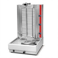 Grill à shawarma vertical électrique à 3 brûleurs, en acier inoxydable, machine à rôtir les kebabs commerciale