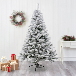 Sapin de Noël artificiel floqué, sapin de Noël enneigé en gros - Product Image 5