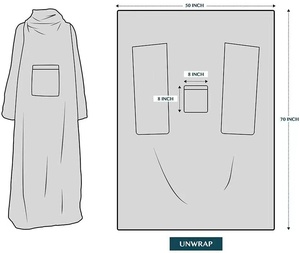 Mô Hình Rắn Dày Hai Lớp Sherpa Lông Cừu Áo Chăn Quá Khổ 100% Polyester Áo Xách Tay Mặc Tay Áo Kích Thước - Product Image 6