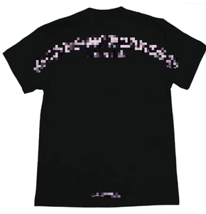 Camiseta de Manga Corta de Alta Gama para Primavera/Verano, Nueva, Clásica, Estampada con Patrón de Cruz de Herradura Grande y Sánscrito - Product Image 2