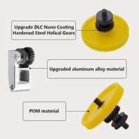 Extruder Baja Keras Berlapis Nano dengan Gigi Ganda dan Gagang Aluminium, Rakitan Upgrade Gigi Extruder Baja Keras Baru dari Bambu Lab