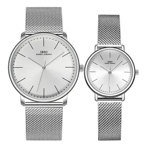 IBSO — montre à Quartz pour hommes et femmes, bracelet de luxe, cadeau pour amoureux, en Stock, collection