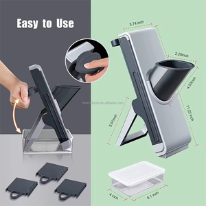 Pro đa chức năng của nhãn hiệu thực phẩm salad Slicer tay băm nhỏ Máy Veggie cắt rau Chopper với lưỡi thép không gỉ - Product Image 5