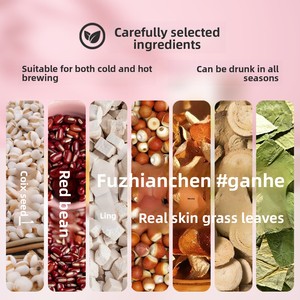 Bolsitas de Té Frío de Frijol Rojo Adzuki y Poria Cocos para Hombres y Mujeres, 10 Paquetes de 6g Cada Uno - Product Image 1