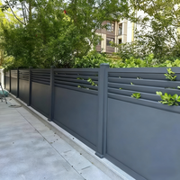 Panneau de clôture de jardin et de maison en aluminium à lames orientables, design moderne, écologique, résistant aux intempéries, pour l'intimité