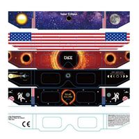Gafas de Observación de Eclipse Solar de Acero Inoxidable Portátiles con Logotipo Personalizado Impreso en Serigrafía para Regalos de Eclipse Anular Total