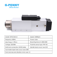 G-Penny 4.5kw ISO30 ATC Spindle, Mandrin à Changement d'Outil Automatique, 220v / 380v, Refroidi par Air, Remplace le Mandrin ATC GDZ 4.5kw pour le Travail du Bois