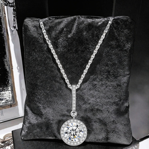 Collier pendentif clé en argent sterling 925 avec moissanite carat FUSE – Décoration de mode haut de gamme, idéal pour couple, anniversaire - Product Image 3