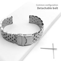 Correa de Reloj Maenwvo de Acero Inoxidable para Skx007, Modelo PG110, Cierre Plegable/Mariposa, Tamaños 18mm 20mm 22mm 24mm