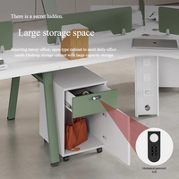 Poste de travail de bureau modulaire personnalisable à 120 degrés, table informatique en nid d'abeille extensible pour 3 à 6 personnes pour le personnel