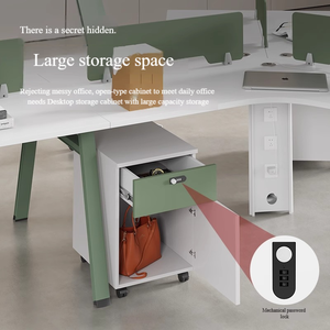 Modüler 120 Derece Ofis Çalışma İstasyonu Masası, Genişletilebilir <span class=keywords><strong>3</strong></span>-6 Kişilik Petek Bilgisayar Masası (Personel İçin) - Product Image 4