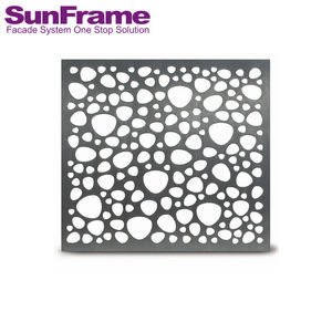 Sistema de fachada de pared de cortina de panel de aluminio cortado <span class=keywords><strong>con</strong></span> láser de diseño moderno para decoración exterior de centros comerciales y gimnasios - Product Image 2
