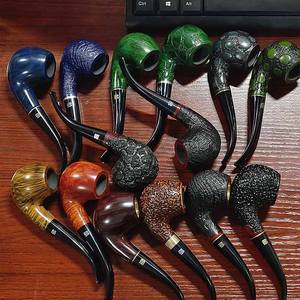 XIAOXIONG usine directe pomme série tabac tuyaux expédition rapide à la main <span class=keywords><strong>Bruyer</strong></span> fumer tuyau 14 couleurs Portable bruyère fumer - Product Image 1