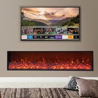 Cheminées électriques encastrées avec flammes simulées LED, idéales pour la décoration intérieure des villas, appartements et espaces commerciaux.