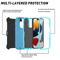 Étui de téléphone en TPU+PC avec porte-cartes, robuste et résistant, pour 15 Pro Max, protection contre les chocs, coque de protection