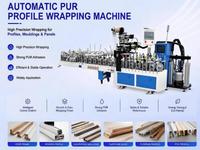 Machine automatique de laminage de lignes PVC pour le travail du bois 12,5 kW avec pompe moteur intégrée pour l'enroulement de surfaces de substrat longues