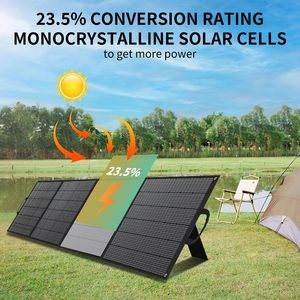 Panneau solaire portable Alecter 400W monocristallin en silicium noir pour générateur de station d'alimentation, haute efficacité 23,5% pour l'extérieur - Product Image 4