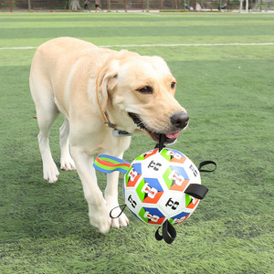 Giocattolo da masticare per cani a forma di pallone da calcio - Interattivo per l'allenamento all'aperto, resistente all'usura e ai morsi, per alleviare la noia - Product Image 3