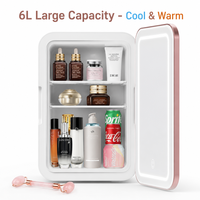Mini-réfrigérateur compact portable en plastique, ultra-silencieux, économe en énergie, capacité de 6 L, pour voiture, maison, hôtel, prise en charge de la langue française
