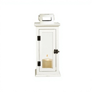 Handcrafted Wooden <b>Candle</b> Lantern with Vintage Look Perfect for Romantic Lighting Patio Decor and Holiday Celebrations - Product Image 1
