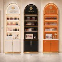Vitrine professionnelle pour vernis à ongles, présentoir personnalisé pour vernis à ongles avec éclairage LED pour mobilier de salon de luxe
