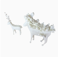 Impression 3D personnalisée, sculpture en ABS et nylon, cerf, processus SLA FDM SLS, prototype rapide, modèle pour le travail des bouteilles en plastique, service OEM