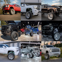 Jantes forgées concaves de style américain Deep Dish, entièrement polies, 24x14 22x12 pour pick-up lourds RAM F250 Silverado HD