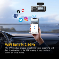 Mini Dashcam cachée Dash Cam avec enregistrement avant et arrière 4k/1080p Uhd 2160p petit Dvr de voiture Wifi 1.47 "pour véhicules