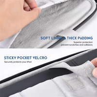 Sac de rangement pour tablette personnalisé, imperméable, antichoc, avec poignée, couleur unie, portable, durable, avec fermeture éclair, étui pour ordinateur portable avec poche