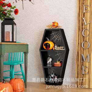 Halloween Decorative Coffin <b>Shelf</b> Wall Mounted Irregular Shape Multipurpose Storage <b>Rack</b> For Home Party Display - Product Image 2