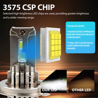 Ampoules de phares LED H4 9003 d'origine pour voiture, 12V 6500K blanc, ampoules de phares halogènes HID 1:1, éclairage à 360°, garantie de 2 ans